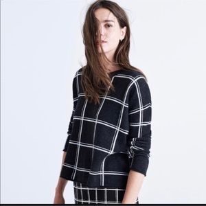 Madewell windowpane sweater